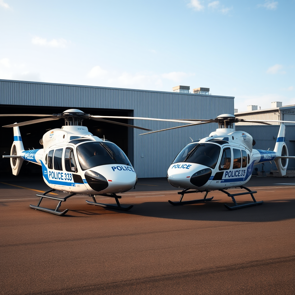 Police helicopters for England and Wales delivered in Oxford